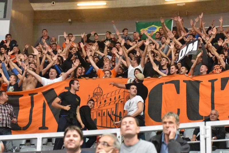 Dvorana Krešimir Ćosić, Zadar – 2. kolo A-1 muške lige, KK Zadar – GKK Šibenik 80-76. Photo: Dino Stanin/PIXSELL Dvorana Krešimir Ćosić, Zadar – 2. kolo A-1 muške lige, KK Zadar – GKK Šibenik 80-76. Photo: Dino Stanin/PIXSELL