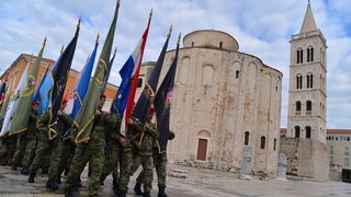 Svečani mimohod postrojbi u povodu proslave 23. obljetnice VRO Maslenica. Foto: Iva Perinčić
