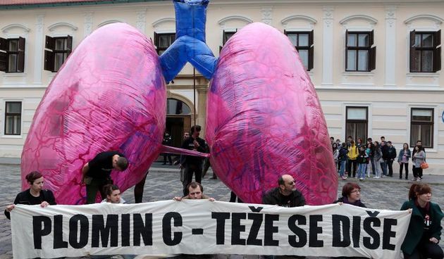 Zastupnici o Sportskoj televiziji, a ispred Sabora prosvjed protiv termoelektrane, foto: pixsell.hr