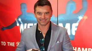 Tarik Filipović, Mila Horvat i Renata Sopek na predstavljanju trofeja Lige prvaka Tarik Filipović, Mila Horvat i Renata Sopek na predstavljanju trofeja Lige prvaka