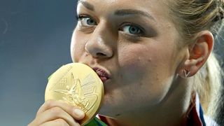 PI Rio de Janeiro, ceremonija dodjele medalja u ženskom disku: zlatnu medalju osvojila je Sandra Perković. Photo: Igor Kralj/PIXSELL PI Rio de Janeiro, ceremonija dodjele medalja u ženskom disku: zlatnu medalju osvojila je Sandra Perković. Photo: Igor Kralj/PIXSELL