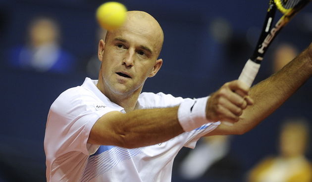 Zagreb, 030211. U Domu sportova od 29.01.-06.02. odrzava se teniski turnir PBZ Zagreb Indoors.  U drugom kolu Ivan Ljubicic (CRO) pobijedio je Daniel Brandsa (GER). Na slici: Ivan Ljubicic. Foto: Sime Sokota / CROPIX