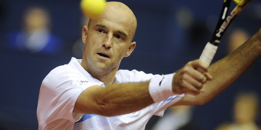 Zagreb, 030211. U Domu sportova od 29.01.-06.02. odrzava se teniski turnir PBZ Zagreb Indoors.  U drugom kolu Ivan Ljubicic (CRO) pobijedio je Daniel Brandsa (GER). Na slici: Ivan Ljubicic. Foto: Sime Sokota / CROPIX