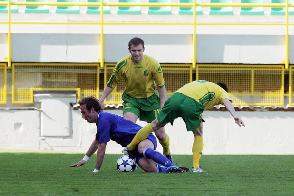 Pula,020411.
Prva HNL na stadionu Aldo Dorsina u Puli izmedju NK Istra 1961 i NK Zadar.
 Prva utakmica Igora Pamica otkako je ponovo trener Istre.
Foto: Srecko Niketic / CROPIX