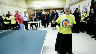 Zagreb: Sportske igre redovnica u OŠ Mato Lovrak. Photo: Goran Jakus/PIXSELL