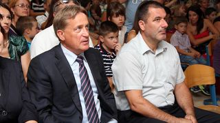 Prijem prvašića u OŠ Smiljevac, Bozidar Kalmeta i Joso Nekic