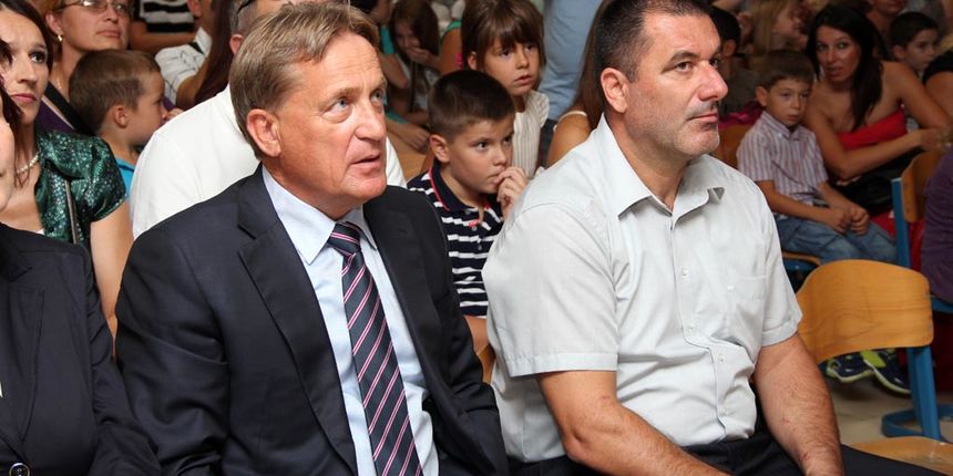 Prijem prvašića u OŠ Smiljevac, Bozidar Kalmeta i Joso Nekic Prijem prvašića u OŠ Smiljevac, Bozidar Kalmeta i Joso Nekic