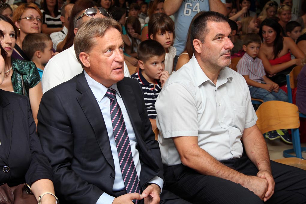 Prijem prvašića u OŠ Smiljevac, Bozidar Kalmeta i Joso Nekic