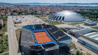 Zračne snimke teniskog terena na VIšnjiku