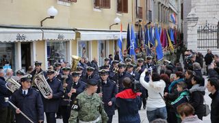 21.01.2014., Zadar – Mimohod postrojbi sudionica operacije akcija Maslenica s ratnim zastavama, uz pratnju orkestra Oruzanih snaga RH. Photo: Filip Brala/PIXSELL 21.01.2014., Zadar – Mimohod postrojbi sudionica operacije akcija Maslenica s ratnim zastavama, uz pratnju orkestra Oruzanih snaga RH. Photo: Filip Brala/PIXSELL