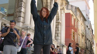 Performans Selme Banich na Narodnom trgu, foto: L. Banić