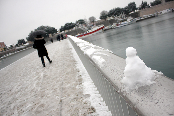 Snijeg u Zadru, 17. prosinca 2009, Foto: Saša Čuka