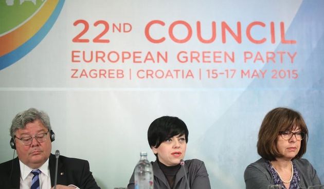 Reinhard Buetikofer, Mirela Holy i Rebecca Harms. Photo: Sanjin Strukic/PIXSELL