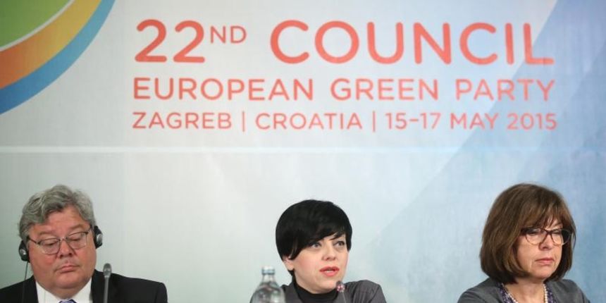 Reinhard Buetikofer, Mirela Holy i Rebecca Harms. Photo: Sanjin Strukic/PIXSELL Reinhard Buetikofer, Mirela Holy i Rebecca Harms. Photo: Sanjin Strukic/PIXSELL