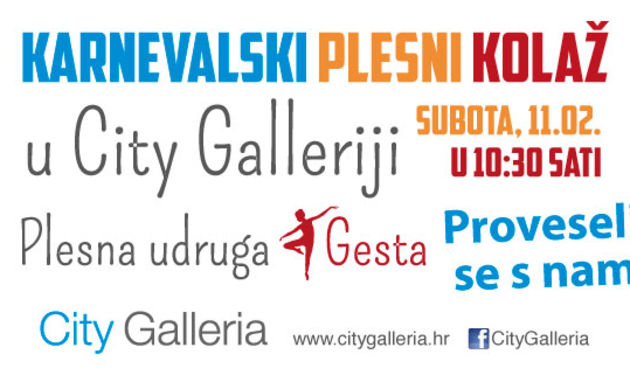 Karnevalski plesni kolaž u City Galleriji