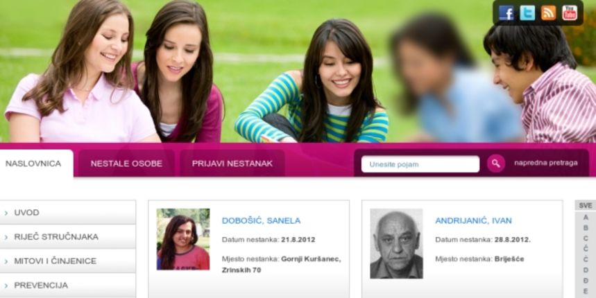 Nestali.hr screenshot Nestali.hr screenshot