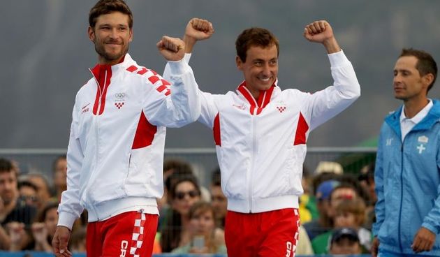 Rioe de Janeiro. Olimpijski prvaci u klasi 470, Šime Fantela i Igor Marenić. Photo. Igor Kralj/PIXSELL