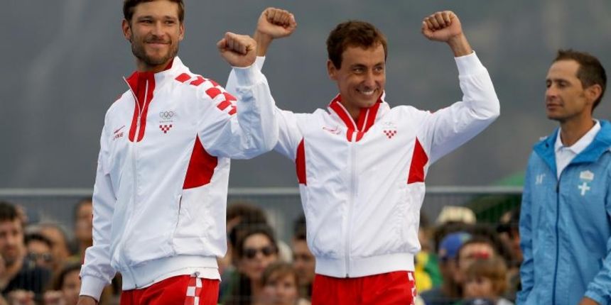 Rioe de Janeiro. Olimpijski prvaci u klasi 470, Šime Fantela i Igor Marenić. Photo. Igor Kralj/PIXSELL