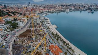 Split: Pogled iz zraka na mjesto gdje je bio hotel Marjan