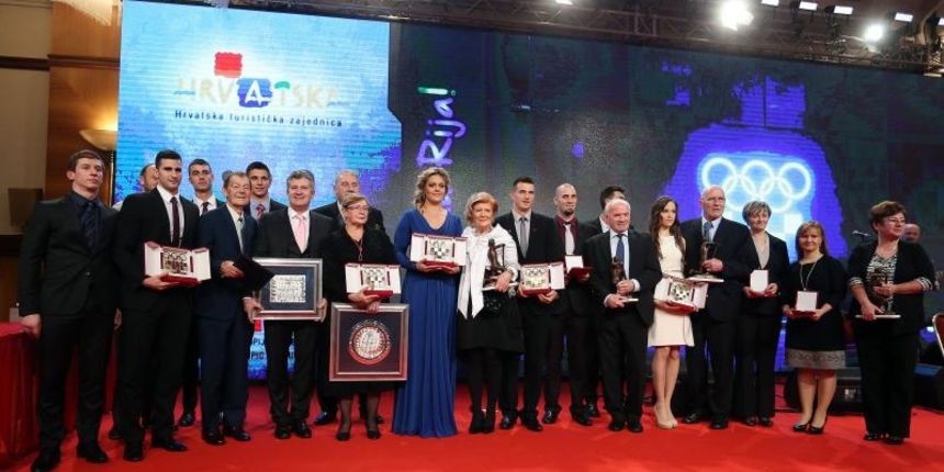 18.12.2014., Zagreb – Veliki dan hrvatskog sporta u organizaciji Hrvatskog olimpijskog odbora u hotelu Westin. Dodijeljene su nagrade najboljim sportasima u Hrvatskoj. Photo: Dalibor Urukalovic/PIXSELL 18.12.2014., Zagreb – Veliki dan hrvatskog sporta u organizaciji Hrvatskog olimpijskog odbora u hotelu Westin. Dodijeljene su nagrade najboljim sportasima u Hrvatskoj. Photo: Dalibor Urukalovic/PIXSELL
