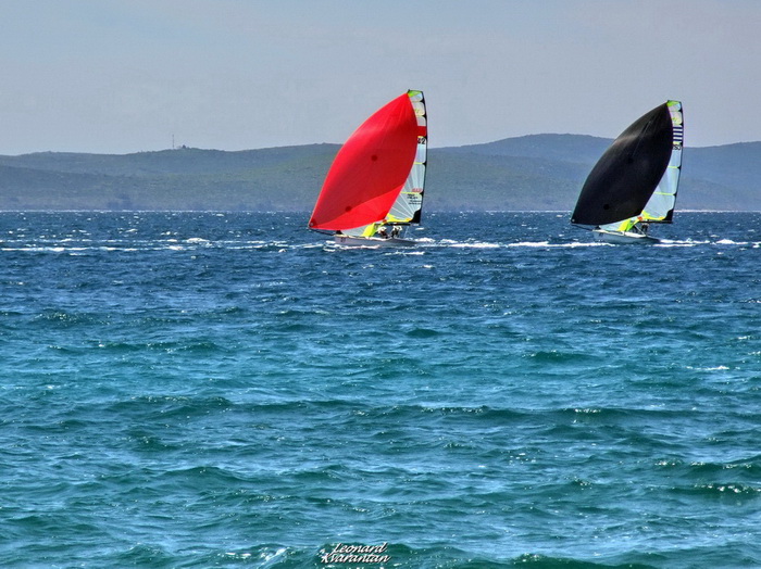 Jedrenje: SP klase 49er – drugi dan 8. svibnnja 2012, Foto: Leonard Kvarantan Jedrenje: SP klase 49er – drugi dan 8. svibnnja 2012, Foto: Leonard Kvarantan