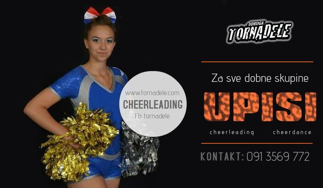 Udruga Tornadele poziva sve zainteresirane za uključivanje u cheerleading