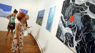 Zagreb – Dom hrvatskih likovnih umjetnika, Otvorenje Godišnje izložbe članova Hrvatskog drustva likovnih umjetnika.     Photo: Goran Jakus/PIXSELL
