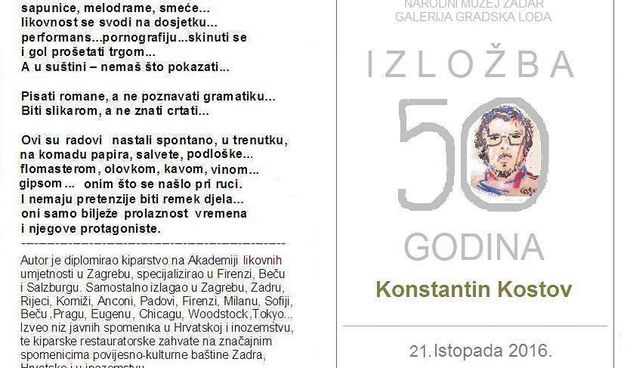Samostalna izložba Konstantina Kostova: 50 godina od dolaska u Hrvatsku