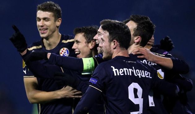 11.12.2014., Zagreb – Europska nogometna liga, skupina D, GNK Dinamo – FC Celtic. Jozo Simunovic, Josip Pivaric, Domagoj Antolic, Angelo Henriquez. Photo: Goran Stanzl/PIXSELL