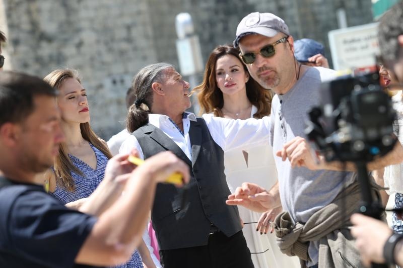 Trogir: Danijela, Severina, Karan i Giuliano na snimanju spota “Manta me jubav”. Foto: Ivo Čagalj/PIXSELL