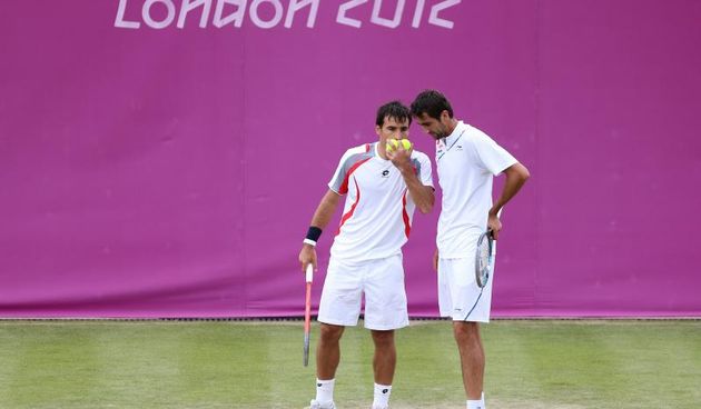 30.07.2012., Engleska, London – Olimpijske igre London 2012.Parovi, Marin Cilic i Ivan Dodig – Juan Sebastian Cabal i Santiago Giraldo. Photo: Igor Kralj/PIXSELL
