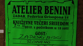 Roman Simić kod “ZaPis”-a u atelieru “Benini” Roman Simić kod “ZaPis”-a u atelieru “Benini”