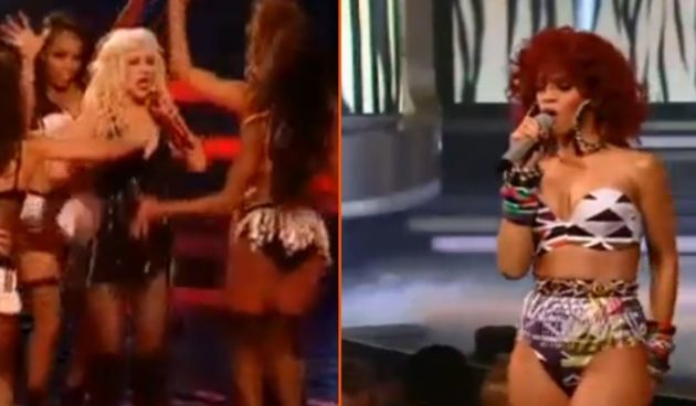 Aguilera i Rihanna ( foto YouTube)