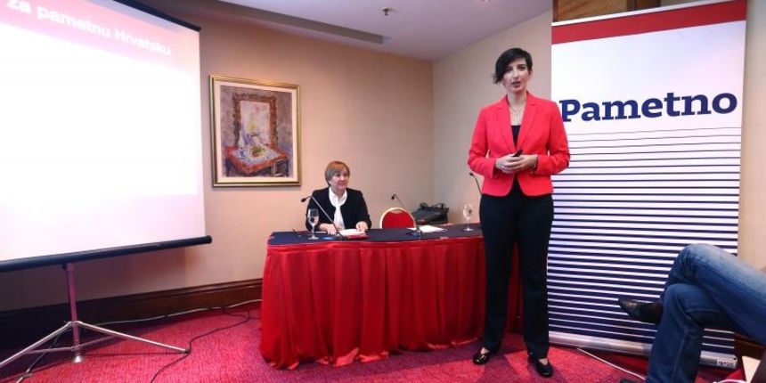 Stranka Pametno, Predsjednica Marijana Puljak, Maja Vehovec, Photo: Slavko Midzor/PIXSELL