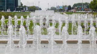 Zagreb: Novouređene fontane u Ulici Hrvatske bratske zajednice puštene u rad Zagreb: Novouređene fontane u Ulici Hrvatske bratske zajednice puštene u rad