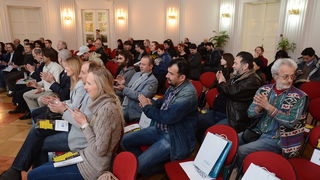 Zagreb, 250313.
Hrvatsko novinarsko drustvo, Perkovceva 2.
U Novinarskom domu odrzana je svecana dodjela nagrada za najbolje hrvatske novinske fotografije.
Zbor fotoreportera Hrvatske izbor najboljih novinskih fotografija organizira vec desetu godinu za r