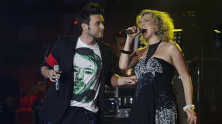 Biograd na Moru, 120510. 
Domacin ovogodisnje dodjele diskografske nagrade Porin je grad Biograd na Moru.
Prve veceri Porina odrzan je koncert pod nazivom Najbolje od Porina, a izvodile su se najbolje pobjednicke pjesme. 
Na slici: Luka Nizetic i Vanna.
F