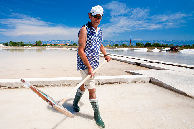 Solana Nin, berba soli, foto: Leo Banić