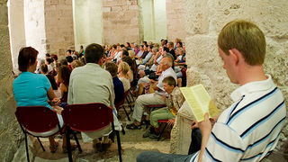 Hrvatska komorna filharmonija, Mak Grgić i Franko Božac u crkvi Sv. Donata, foto: L. Banić