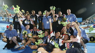 Rim, 010809. 
13 Svjetsko prvenstvo prvenstvo Rim 2009.
Vaterpolo utakmica za trece mjesto:  Hrvatska – Amerika
Foto: Vladimir Dugandzic / CROPIX