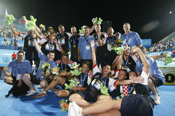 Rim, 010809. 
13 Svjetsko prvenstvo prvenstvo Rim 2009.
Vaterpolo utakmica za trece mjesto:  Hrvatska – Amerika
Foto: Vladimir Dugandzic / CROPIX