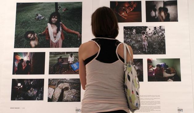 Veceras u galeriji Karas, otvorena je izlozba fotografija finalista 4. medjunarodnog festivala fotografije Organ vida. Photo: Anto Magzan/PIXSEL