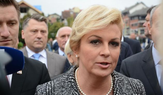 22. tradicionlano hodocasce vojnih, policijskih i redarstvenih snaga Republike Hrvatske. Svetu misu predvodio je mons. Zelimir Puljic na kojoj je prisustvovalo oko 20.000 vjernika. Kolinda Grabar kitarovic. Photo: Matija Topolovec/PIXSELL