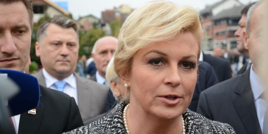 22. tradicionlano hodocasce vojnih, policijskih i redarstvenih snaga Republike Hrvatske. Svetu misu predvodio je mons. Zelimir Puljic na kojoj je prisustvovalo oko 20.000 vjernika. Kolinda Grabar kitarovic. Photo: Matija Topolovec/PIXSELL