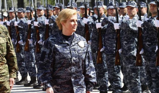 vojarna sveti Nikola, Split – Predsjednica Republike Hrvatske Kolinda Grabar-Kitarovic u radnom posjetu Hrvatskoj ratnoj mornarici. Photo: Miranda Cikotic/PIXSELL