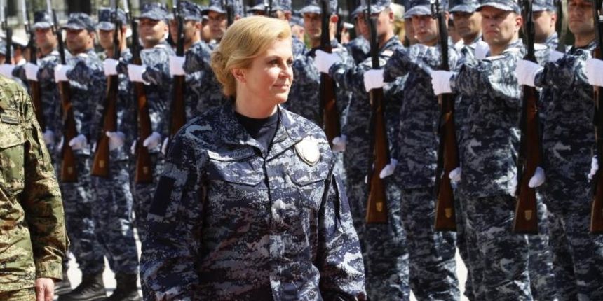 vojarna sveti Nikola, Split – Predsjednica Republike Hrvatske Kolinda Grabar-Kitarovic u radnom posjetu Hrvatskoj ratnoj mornarici. Photo: Miranda Cikotic/PIXSELL