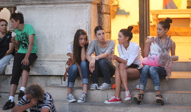 Đir po gradu 25. srpnja 2011. mladi, djevojke (foto:Saša Čuka)