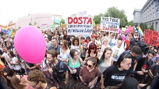 Održan je XV Zagreb Pride pod motom Još Hrvatska ni propala. Photo: PIXSELL Održan je XV Zagreb Pride pod motom Još Hrvatska ni propala. Photo: PIXSELL