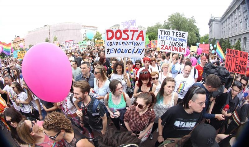 Održan je XV Zagreb Pride pod motom Još Hrvatska ni propala. Photo: PIXSELL Održan je XV Zagreb Pride pod motom Još Hrvatska ni propala. Photo: PIXSELL