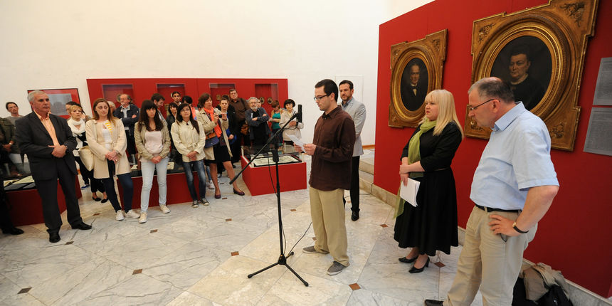 Zadar, 020513. U Gradskoj lozi se veceras otvorila izlozba “Boreli – otkup obiteljske ostavstine”. Na izlozbi se prezentirao dio predmeta iz obiteljske ostavstine koju na otkup Narodnom muzeju Zadar nudi gospodin Goran Borelli, izravni nasljednik obitelj